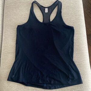 Athleta navy tank with mesh back